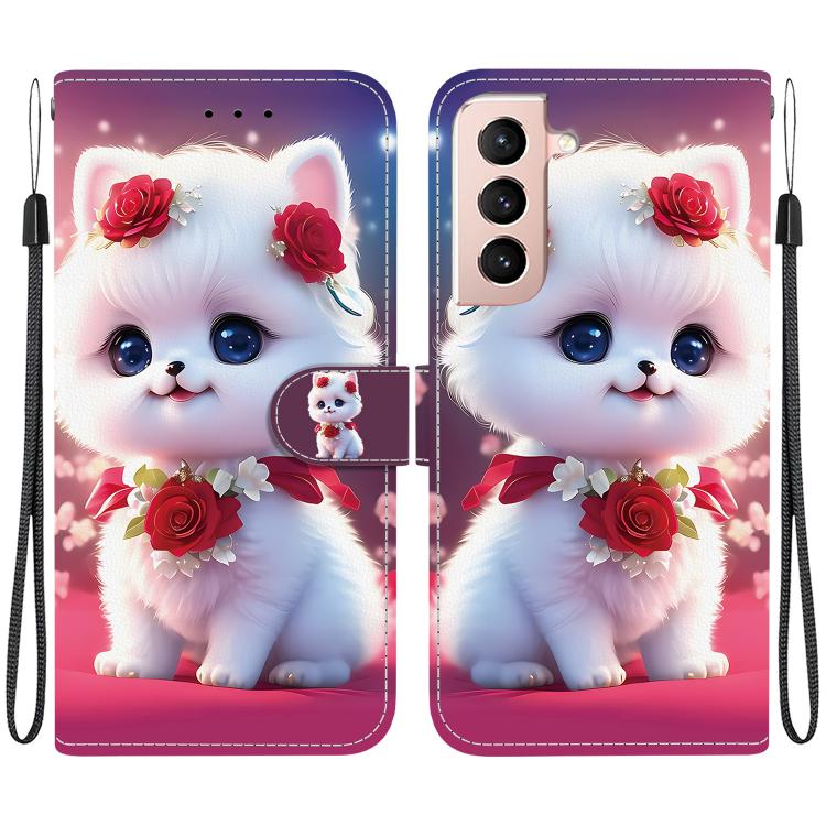 For Samsung Galaxy S22 5G Crystal Texture Colored Drawing Leather Phone Case(Rose Cat)
For Samsung Galaxy S22 5G Crystal Texture Colored Drawing Leather Phone Case(Rose Cat)