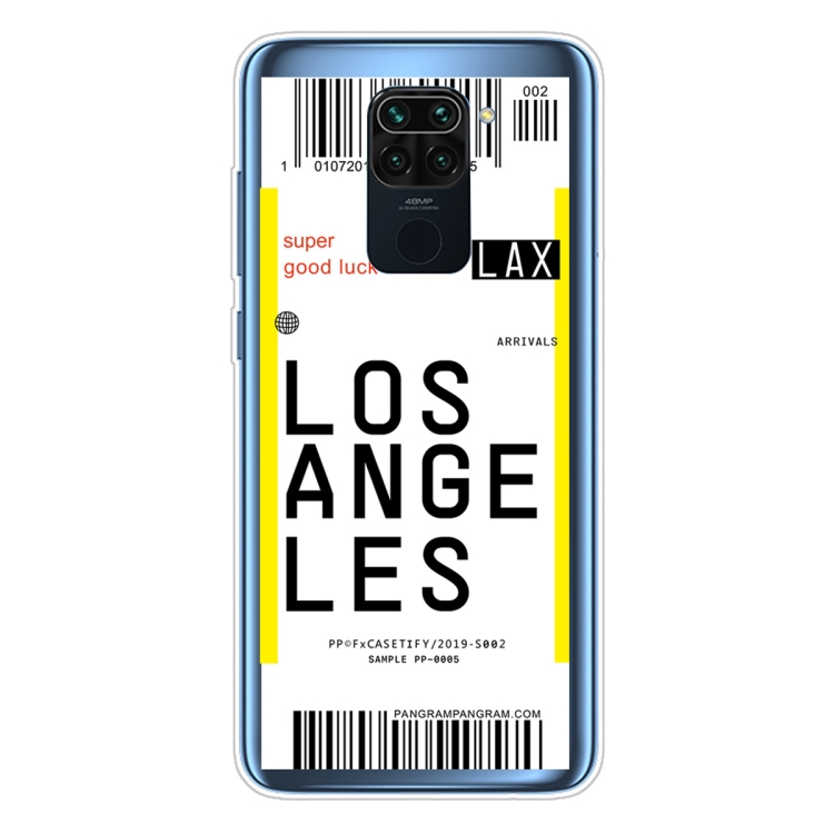 For Xiaomi Redmi Note 9 Boarding Card Series Pattern TPU Protective Case(Los Angeles)
For Xiaomi Redmi Note 9 Boarding Card Series Pattern TPU Protective Case(Los Angeles)