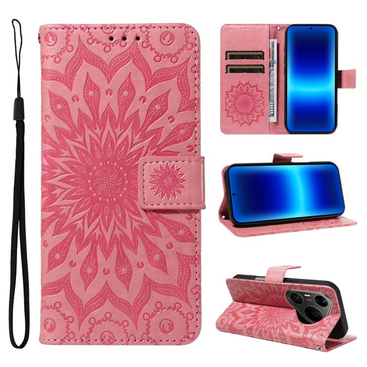 For Huawei Pura 90 Pro Max 5G Embossed Sunflower Pattern Flip Leather Phone Case(Pink)
For Huawei Pura 90 Pro Max 5G Embossed Sunflower Pattern Flip Leather Phone Case(Pink)