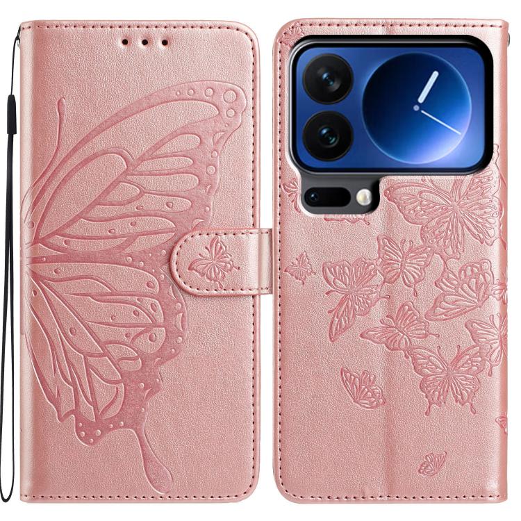 For Xiaomi 17 Pro Max Butterfly Flutter Pattern Embossed Leather Phone Case(Rose Gold)
For Xiaomi 17 Pro Max Butterfly Flutter Pattern Embossed Leather Phone Case(Rose Gold)