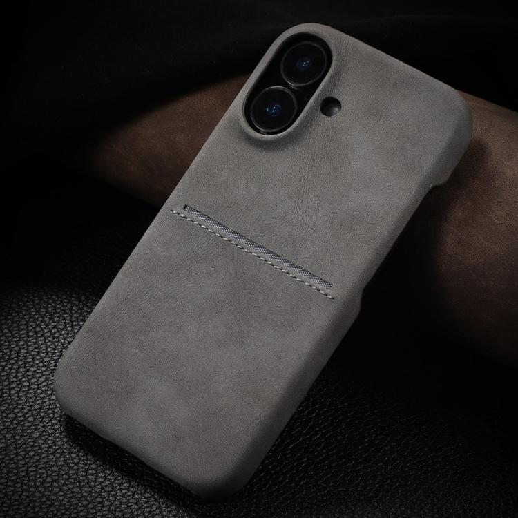 For iPhone 16 Skin Feel Sheepskin Card Slot Phone Case(Grey)
For iPhone 16 Skin Feel Sheepskin Card Slot Phone Case(Grey)