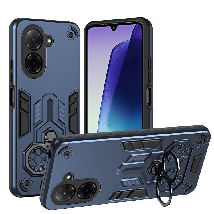 For Redmi A5 4G 171.7mm / Poco C71 Double-Ring Holder PC Hybrid TPU Phone Case(Ocean Blue)
For Redmi A5 4G 171.7mm / Poco C71 Double-Ring Holder PC Hybrid TPU Phone Case(Ocean Blue)