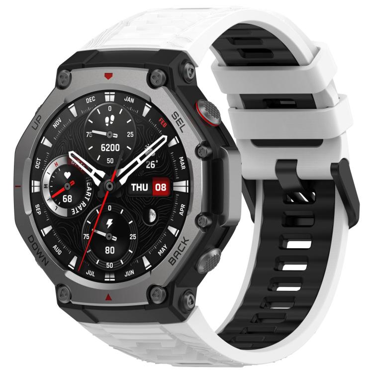 For Amazfit T-Rex 3 xDfind Two-color Black Buckle Silicone Watch Band(White Black)
For Amazfit T-Rex 3 xDfind Two-color Black Buckle Silicone Watch Band(White Black)