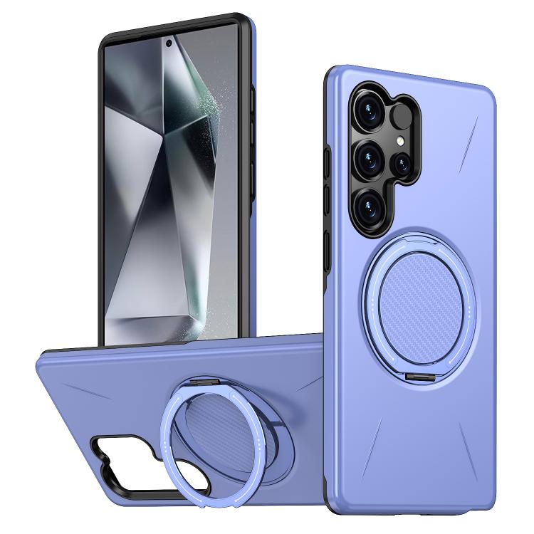 For Samsung Galaxy S24 Ultra 5G Metal Rotation Holder MagSafe TPU Hybrid PC Phone Case(Purple)
For Samsung Galaxy S24 Ultra 5G Metal Rotation Holder MagSafe TPU Hybrid PC Phone Case(Purple)