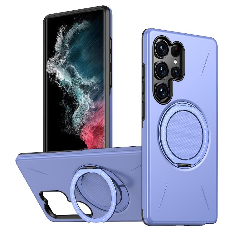 For Samsung Galaxy S22 Ultra 5G Metal Rotation Holder MagSafe TPU Hybrid PC Phone Case(Purple)
For Samsung Galaxy S22 Ultra 5G Metal Rotation Holder MagSafe TPU Hybrid PC Phone Case(Purple)