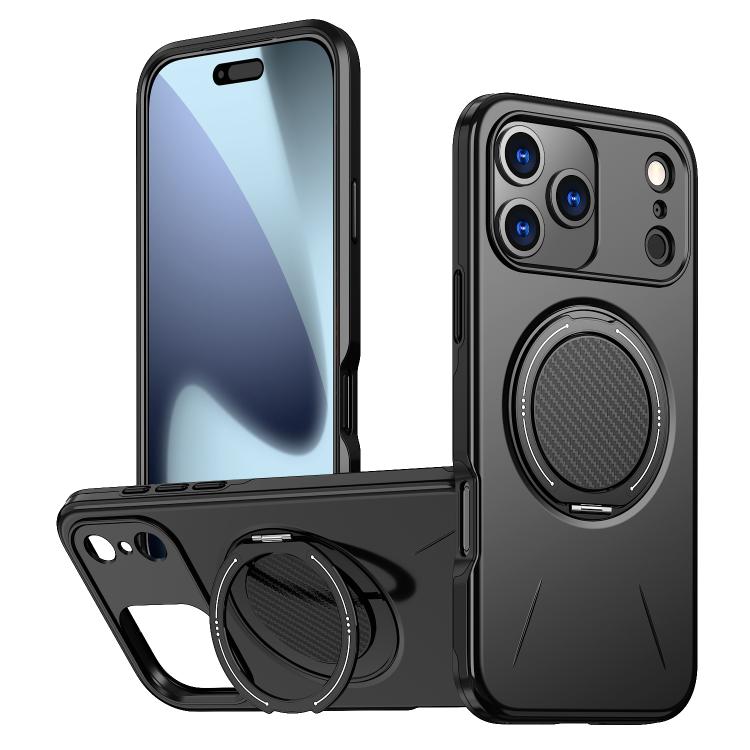 For iPhone 17 Pro Max Metal Rotation Holder MagSafe TPU Hybrid PC Phone Case(Black)
For iPhone 17 Pro Max Metal Rotation Holder MagSafe TPU Hybrid PC Phone Case(Black)