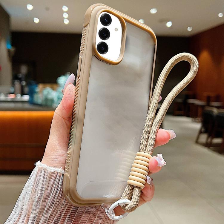 For Samsung Galaxy S25 / S24 5G Solid Color Edge Transparency Acrylic TPU Phone Case with Wrist Strap(Brown)
For Samsung Galaxy S25 / S24 5G Solid Color Edge Transparency Acrylic TPU Phone Case with Wrist Strap(Brown)