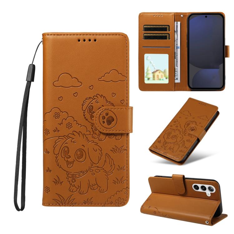 For Samsung Galaxy S24 FE 5G Embossed Heart Dog RFID Blocking Wallet Leather Phone Case(Brown)
For Samsung Galaxy S24 FE 5G Embossed Heart Dog RFID Blocking Wallet Leather Phone Case(Brown)