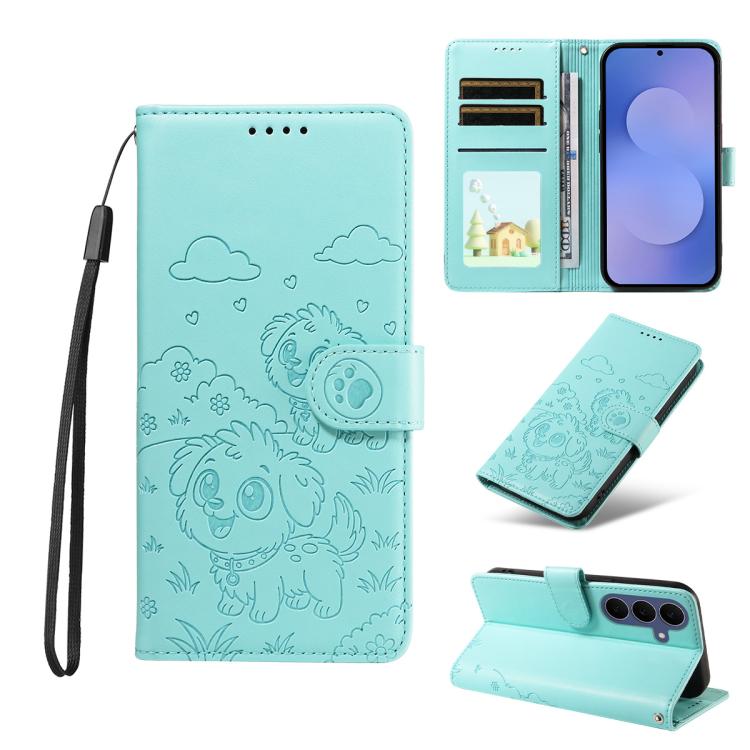 For Galaxy S26 FE 5G Embossed Heart Dog RFID Blocking Wallet Leather Phone Case(Green)
For Galaxy S26 FE 5G Embossed Heart Dog RFID Blocking Wallet Leather Phone Case(Green)