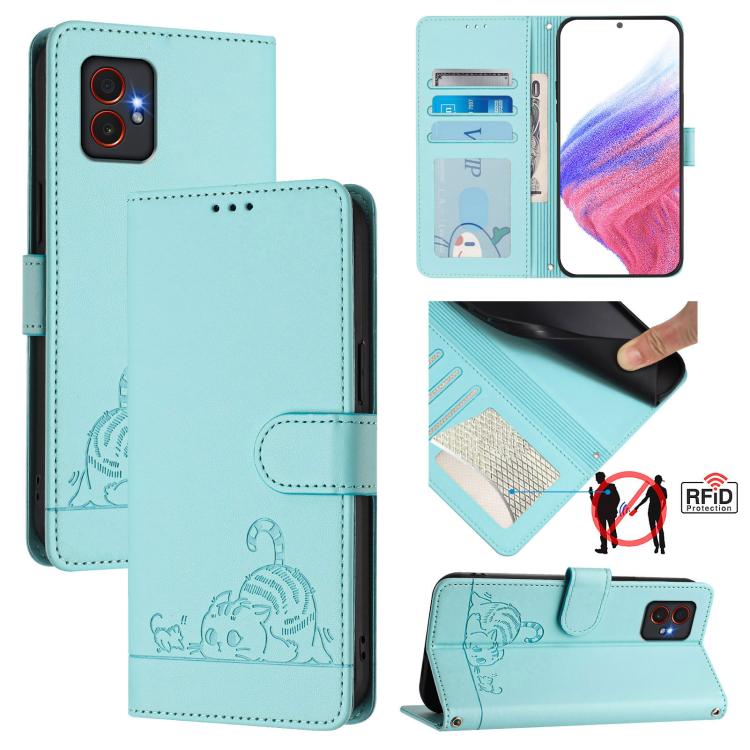 For Samsung Galaxy XCover7 Pro Cat Rat Embossed Pattern RFID Leather Phone Case with Lanyard(Mint Green)
For Samsung Galaxy XCover7 Pro Cat Rat Embossed Pattern RFID Leather Phone Case with Lanyard(Mint Green)