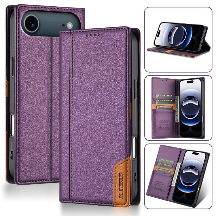 For iPhone Air N.BEKUS P3 RFID Stitching Magnetic Flip Leather Phone Case(Purple)
For iPhone Air N.BEKUS P3 RFID Stitching Magnetic Flip Leather Phone Case(Purple)
