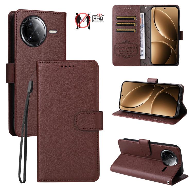 For Redmi K80 Pro / Poco F7 Ultra Litchi Texture RFID Blocking 3-Card Wallet Leather Phone Case(Brown)
For Redmi K80 Pro / Poco F7 Ultra Litchi Texture RFID Blocking 3-Card Wallet Leather Phone Case(Brown)