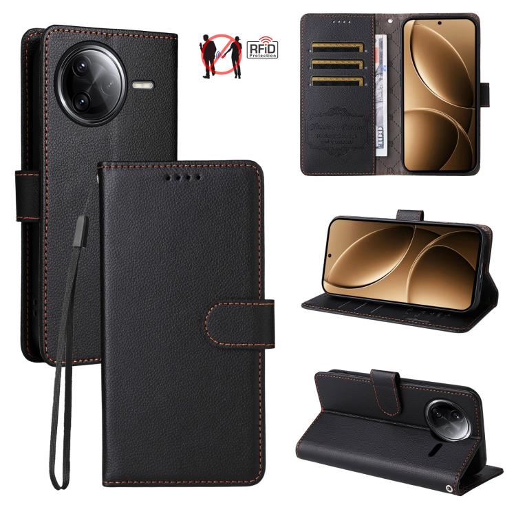 For Redmi K80 Pro / Poco F7 Ultra Litchi Texture RFID Blocking 3-Card Wallet Leather Phone Case(Black)
For Redmi K80 Pro / Poco F7 Ultra Litchi Texture RFID Blocking 3-Card Wallet Leather Phone Case(Black)