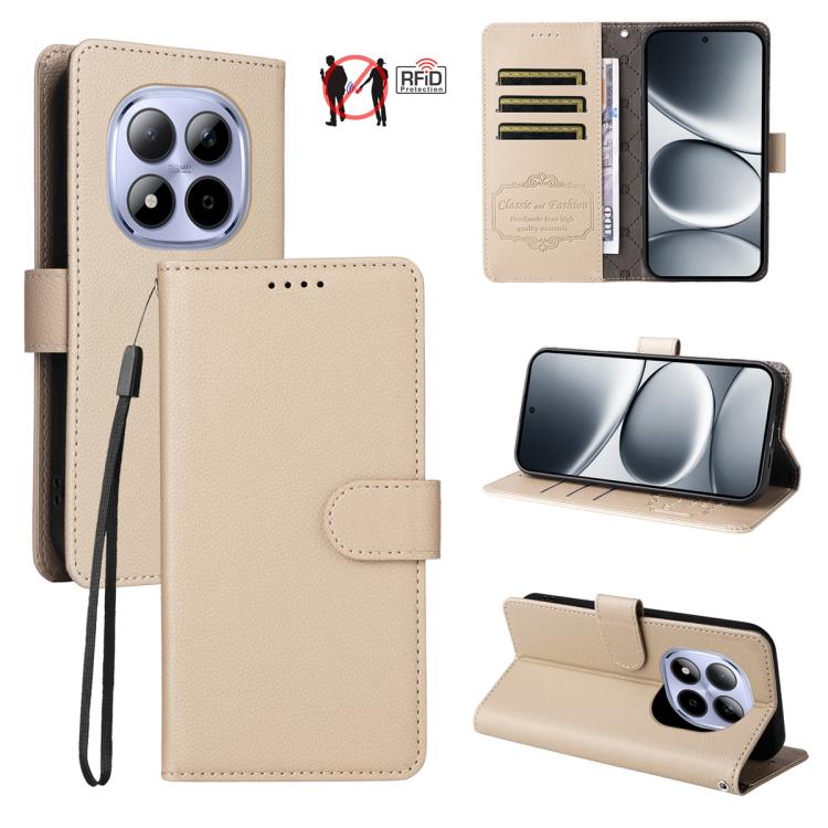 For Redmi Note 15 Pro 4G Global 163.2mm Litchi Texture RFID Blocking 3-Card Wallet Leather Phone Case(Beige)
For Redmi Note 15 Pro 4G Global 163.2mm Litchi Texture RFID Blocking 3-Card Wallet Leather Phone Case(Beige)