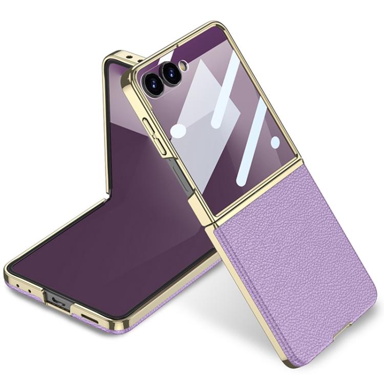 For Samsung Galaxy Z Flip7 5G GKK Integrated Plating Leather Phone Case(Purple)
For Samsung Galaxy Z Flip7 5G GKK Integrated Plating Leather Phone Case(Purple)