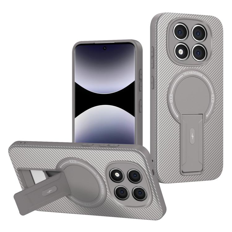 For Redmi Note 14 Pro 5G / 14 Pro+ Carbon Fiber Texture MagSafe Phone Case with Holder(Grey)
For Redmi Note 14 Pro 5G / 14 Pro+ Carbon Fiber Texture MagSafe Phone Case with Holder(Grey)