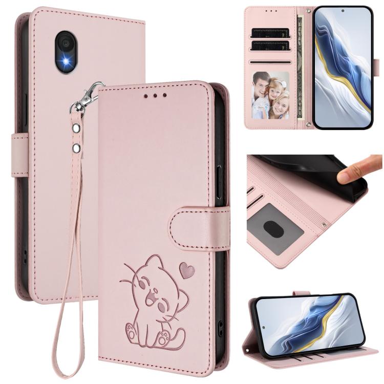 For TCL 201 Embossed Heart Cat Leather Phone Case with Hand Strap(Pink)
For TCL 201 Embossed Heart Cat Leather Phone Case with Hand Strap(Pink)