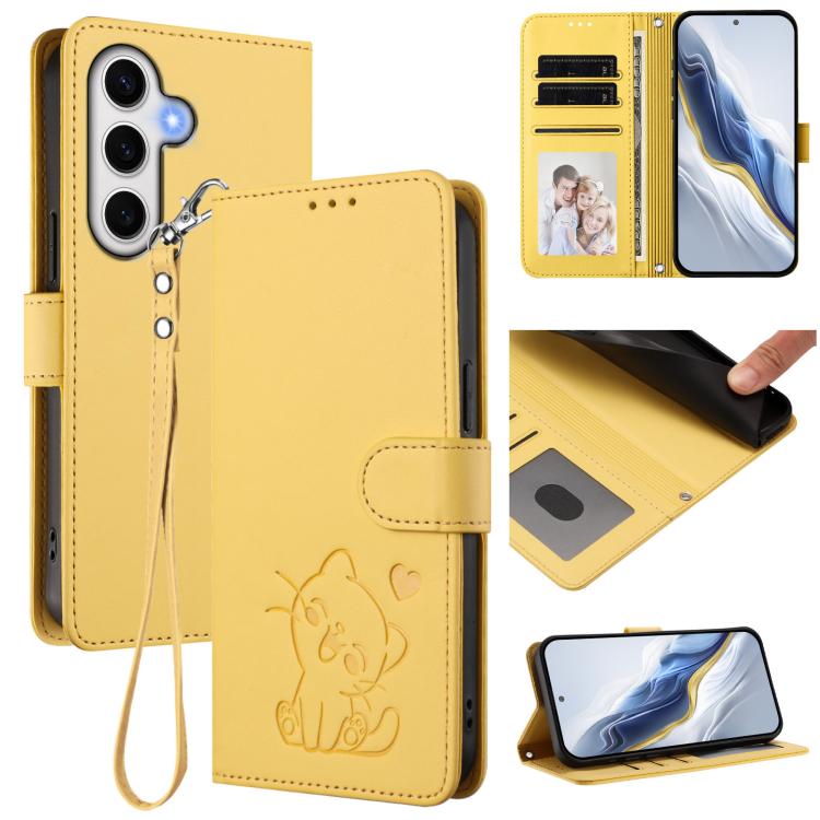 For Samsung Galaxy S23 FE 5G Embossed Heart Cat Leather Phone Case with Hand Strap(Yellow)
For Samsung Galaxy S23 FE 5G Embossed Heart Cat Leather Phone Case with Hand Strap(Yellow)