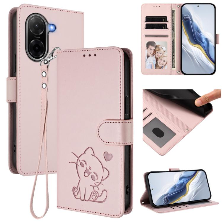 For Redmi A5 4G 171.7mm / Xiaomi Poco C71 Embossed Heart Cat Leather Phone Case with Hand Strap(Pink)
For Redmi A5 4G 171.7mm / Xiaomi Poco C71 Embossed Heart Cat Leather Phone Case with Hand Strap(Pink)