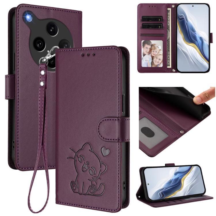 For OPPO Find X8 Ultra 5G Embossed Heart Cat Leather Phone Case with Hand Strap(Dark Purple)
For OPPO Find X8 Ultra 5G Embossed Heart Cat Leather Phone Case with Hand Strap(Dark Purple)