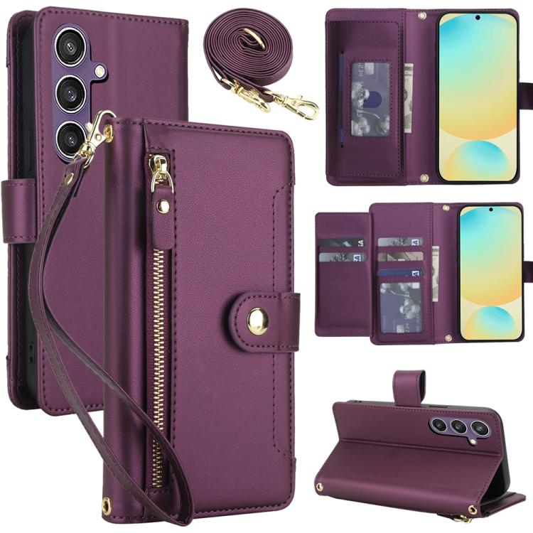 For Samsung Galaxy S24 FE 5G Seven Card Slots Zipper Wallet Leather Phone Case with Lanyard(Dark Purple)
For Samsung Galaxy S24 FE 5G Seven Card Slots Zipper Wallet Leather Phone Case with Lanyard(Dark Purple)