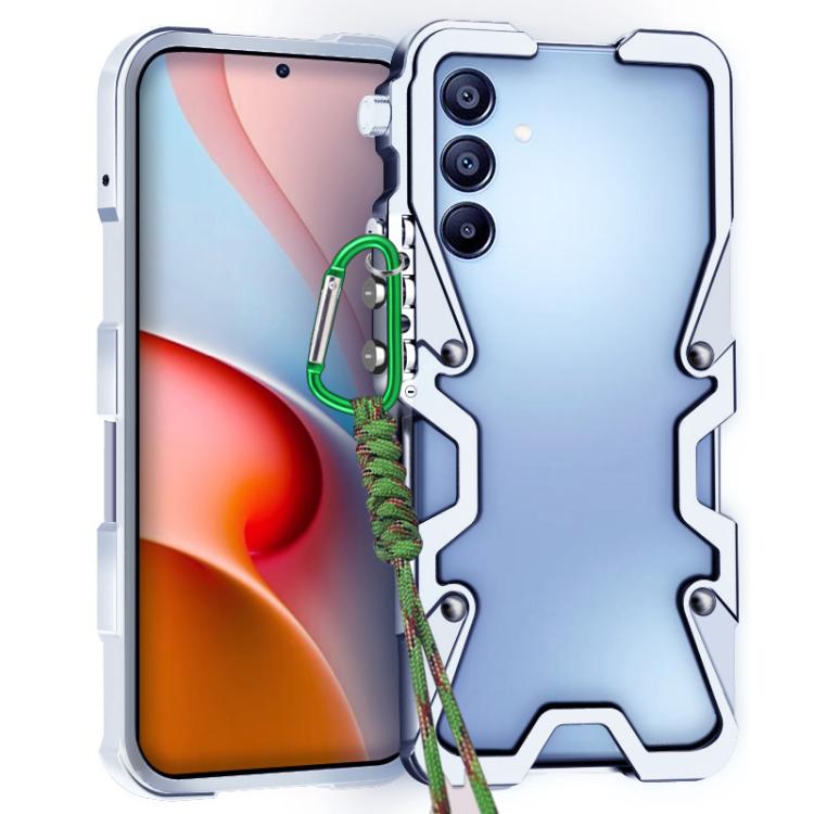 For Samsung Galaxy S23 FE 5G Trigger Design Hollow Metal Frame Phone Case with Lanyard(Silver)
For Samsung Galaxy S23 FE 5G Trigger Design Hollow Metal Frame Phone Case with Lanyard(Silver)