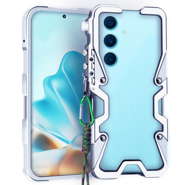 For Samsung Galaxy S25 FE 5G Trigger Design Hollow Metal Frame Phone Case with Lanyard(Silver)
For Samsung Galaxy S25 FE 5G Trigger Design Hollow Metal Frame Phone Case with Lanyard(Silver)