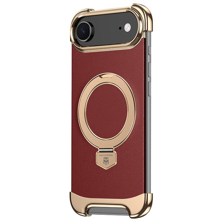 For iPhone Air Borderless MagSafe Ring Holder Plain Leather Phone Case(Red)
For iPhone Air Borderless MagSafe Ring Holder Plain Leather Phone Case(Red)