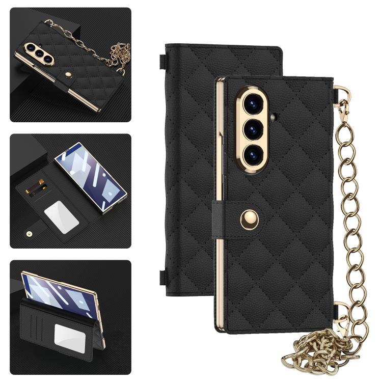For Samsung Galaxy Z Fold7 5G GKK Integrated Plating Diamond Texture Leather Phone Case With Crossbody Chain(Black)
For Samsung Galaxy Z Fold7 5G GKK Integrated Plating Diamond Texture Leather Phone Case With Crossbody Chain(Black)