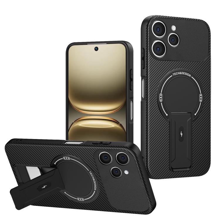 For Tecno Spark 40 4G Carbon Fiber Texture MagSafe Phone Case with Holder(Black)
For Tecno Spark 40 4G Carbon Fiber Texture MagSafe Phone Case with Holder(Black)