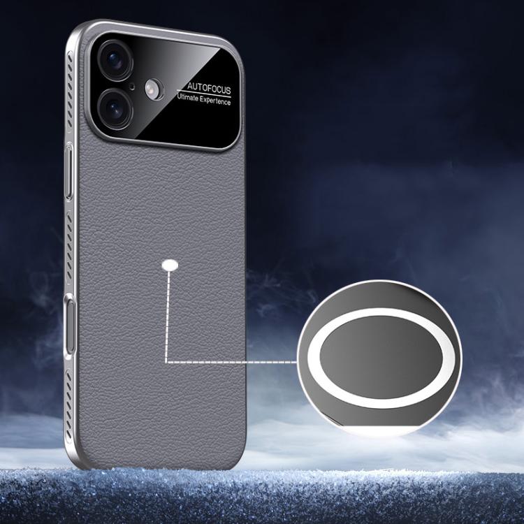 For iPhone 17 Soft Armor MagSafe Cooling Plain Leather Hybrid PC Phone Case(Grey)
For iPhone 17 Soft Armor MagSafe Cooling Plain Leather Hybrid PC Phone Case(Grey)