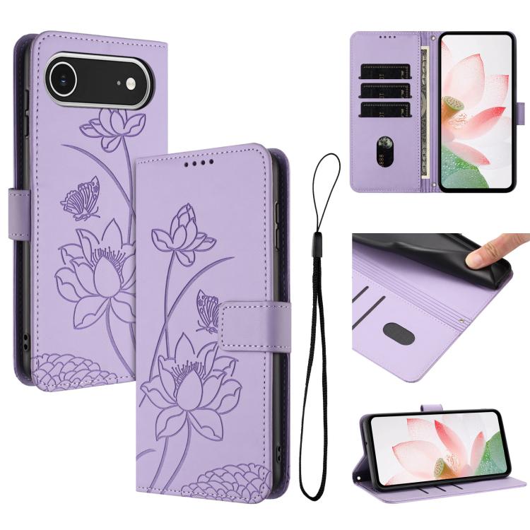 For iPhone Air Lotus Embossed Leather Phone Case with Lanyard(Purple)
For iPhone Air Lotus Embossed Leather Phone Case with Lanyard(Purple)