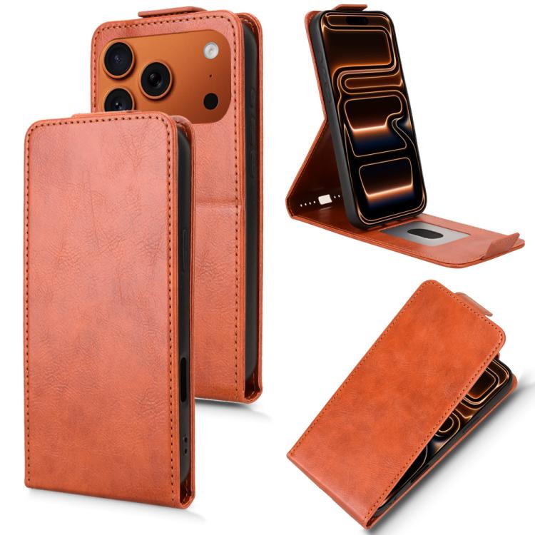 For iPhone 17 Pro Magnetic Vertical Flip Leather Phone Case with Buckle(Brown)
For iPhone 17 Pro Magnetic Vertical Flip Leather Phone Case with Buckle(Brown)
