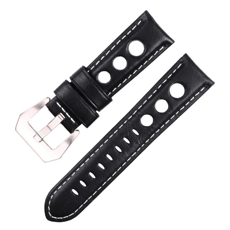 24mm xDfind Silver Buckle Three-hole Breathable Genuine Leather Watch Band(Black)
24mm xDfind Silver Buckle Three-hole Breathable Genuine Leather Watch Band(Black)