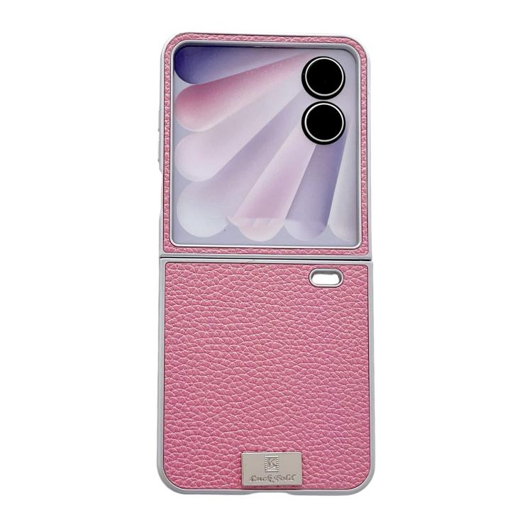 For Honor Magic V Flip 2 Silver Frame Litchi Texture Nameplate Full Coverage Phone Case(Pink)
For Honor Magic V Flip 2 Silver Frame Litchi Texture Nameplate Full Coverage Phone Case(Pink)