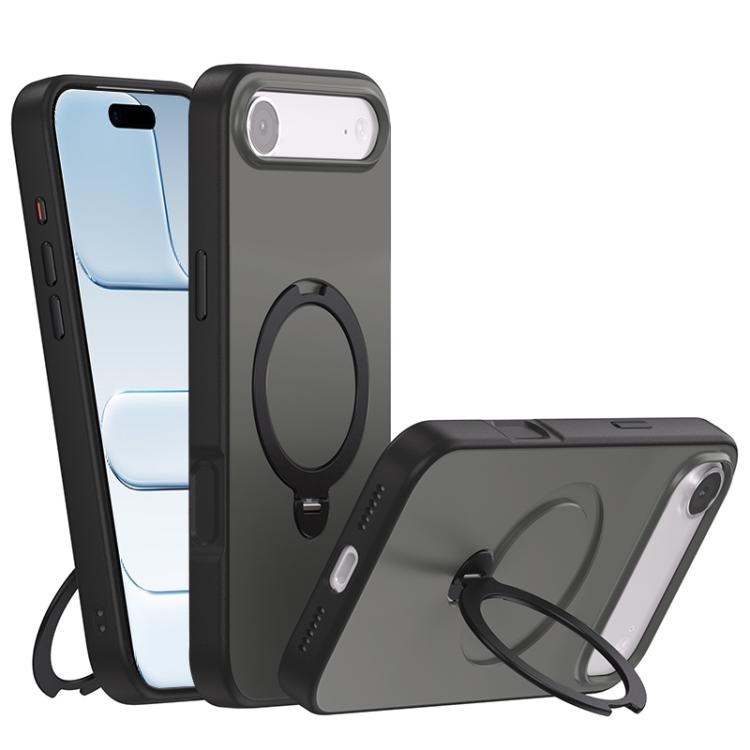 For iPhone Air Contrast Color Rotation Holder Magsafe Phone Case(Black)
For iPhone Air Contrast Color Rotation Holder Magsafe Phone Case(Black)