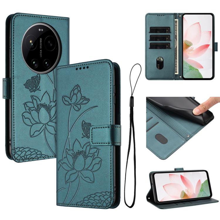 For Xiaomi 17 Ultra Lotus Embossed Leather Phone Case with Lanyard(Dark Green)
For Xiaomi 17 Ultra Lotus Embossed Leather Phone Case with Lanyard(Dark Green)