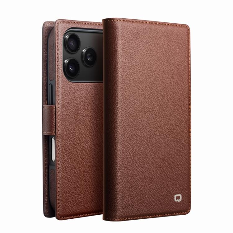 For iPhone 17 Pro QIALINO Classics 3rd Genuine Leather Phone Case(Brown)
For iPhone 17 Pro QIALINO Classics 3rd Genuine Leather Phone Case(Brown)