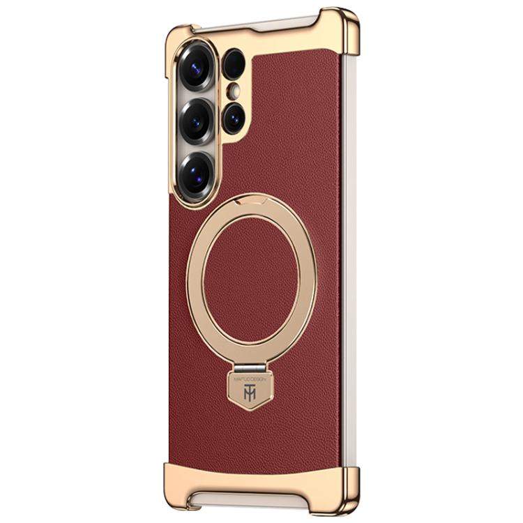 For Samsung Galaxy S25 Ultra 5G Borderless MagSafe Ring Holder Plain Leather Phone Case(Red)
For Samsung Galaxy S25 Ultra 5G Borderless MagSafe Ring Holder Plain Leather Phone Case(Red)