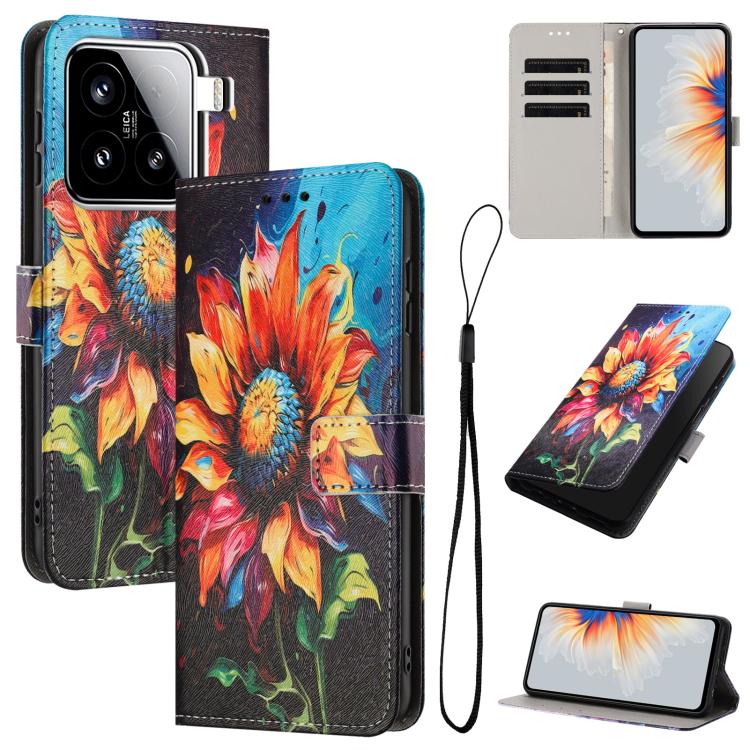 For Xiaomi 15 Color Drawing Pattern Leather Phone Case(Sunflower)
For Xiaomi 15 Color Drawing Pattern Leather Phone Case(Sunflower)