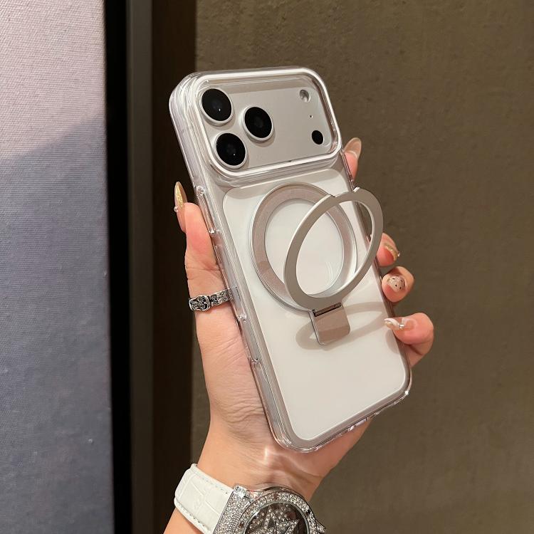 For iPhone 17 Pro Transparent Colorful Metal Ring Holder MagSafe Phone Case(Transparent)
For iPhone 17 Pro Transparent Colorful Metal Ring Holder MagSafe Phone Case(Transparent)