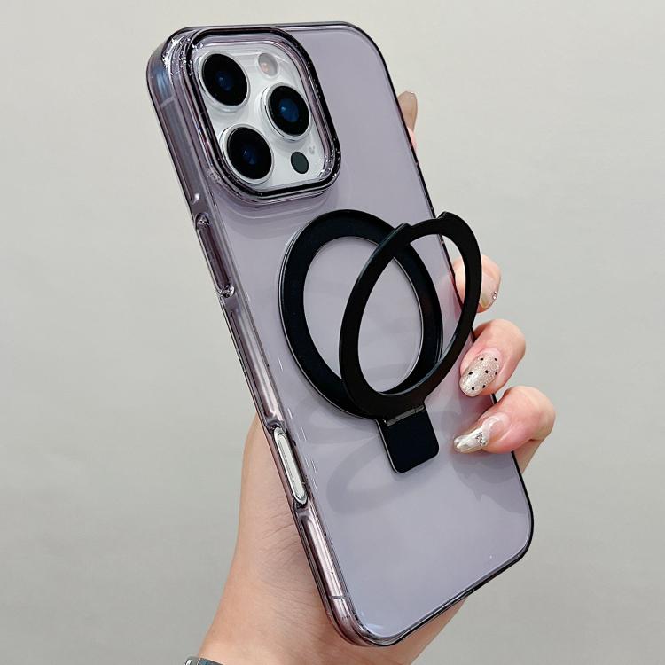 For iPhone 16 Pro Transparent Colorful Metal Ring Holder MagSafe Phone Case(Black)
For iPhone 16 Pro Transparent Colorful Metal Ring Holder MagSafe Phone Case(Black)