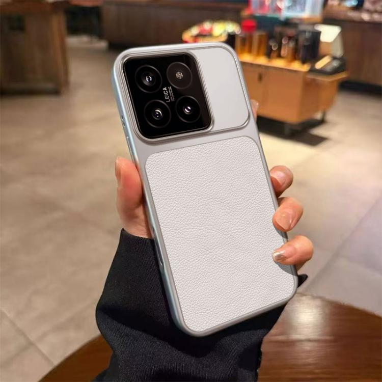 For Xiaomi 14 Large Window Leather Textured Coated TPU Phone Case(White)
For Xiaomi 14 Large Window Leather Textured Coated TPU Phone Case(White)