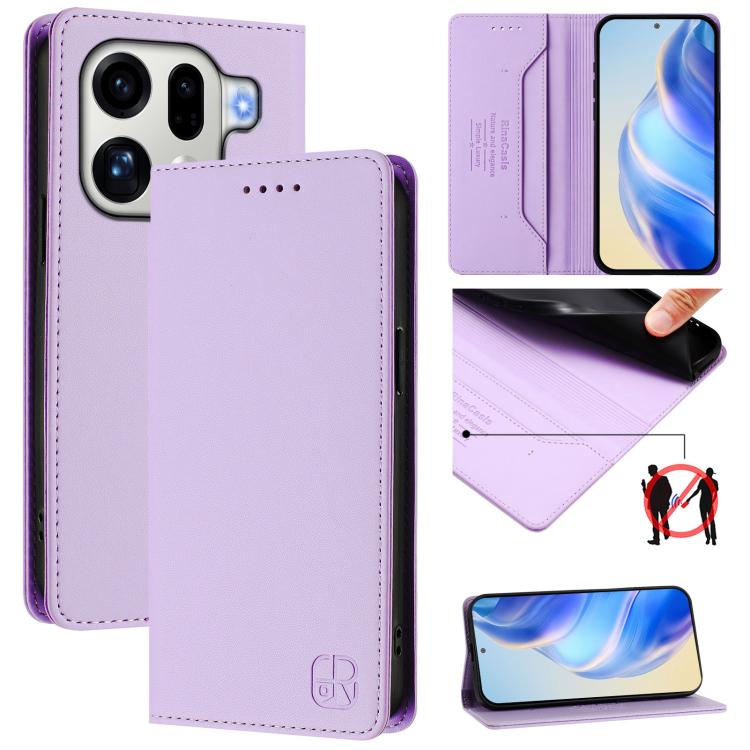 For OPPO Find X9 Pro RC01 Dual-Folded Magnetic Suction RFID Leather Phone Case(Light Purple)
For OPPO Find X9 Pro RC01 Dual-Folded Magnetic Suction RFID Leather Phone Case(Light Purple)