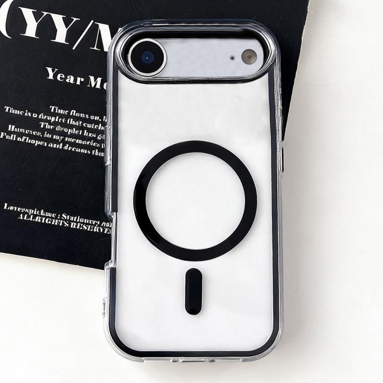 For iPhone Air Large Hole Camera Macaron Transparency MagSafe Phone Case(Black)
For iPhone Air Large Hole Camera Macaron Transparency MagSafe Phone Case(Black)