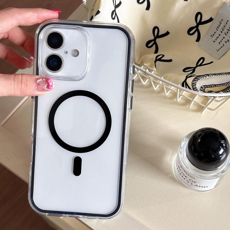 For iPhone 16 Large Hole Camera Macaron Transparency MagSafe Phone Case(Black)
For iPhone 16 Large Hole Camera Macaron Transparency MagSafe Phone Case(Black)
