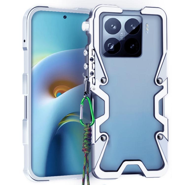 For Xiaomi 17T 5G Trigger Design Hollow Metal Frame Phone Case with Lanyard(Silver)
For Xiaomi 17T 5G Trigger Design Hollow Metal Frame Phone Case with Lanyard(Silver)