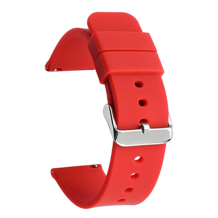 22mm Stainless Steel Silver Pin Buckle Solid Color Silicone Waterproof Watch Band(Red)
22mm Stainless Steel Silver Pin Buckle Solid Color Silicone Waterproof Watch Band(Red)