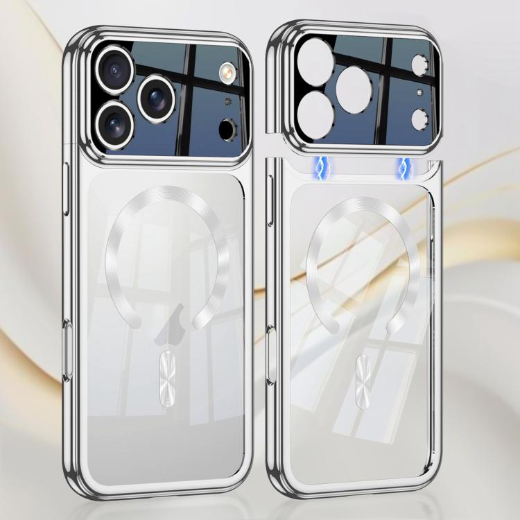 For iPhone 17 Pro Max GKK Electroplating Phantom Splicing MagSafe Magnetic Phone Case(Silver) 
For iPhone 17 Pro Max GKK Electroplating Phantom Splicing MagSafe Magnetic Phone Case(Silver)