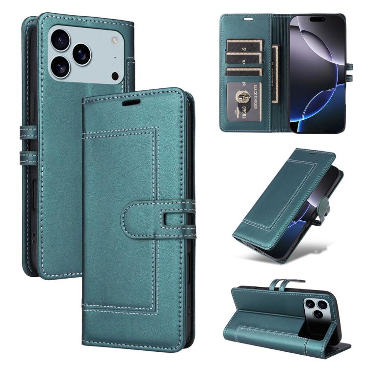 For iPhone 17 Pro Max Stitched Magnetic Buckle Leather Phone Case(Green)
For iPhone 17 Pro Max Stitched Magnetic Buckle Leather Phone Case(Green)